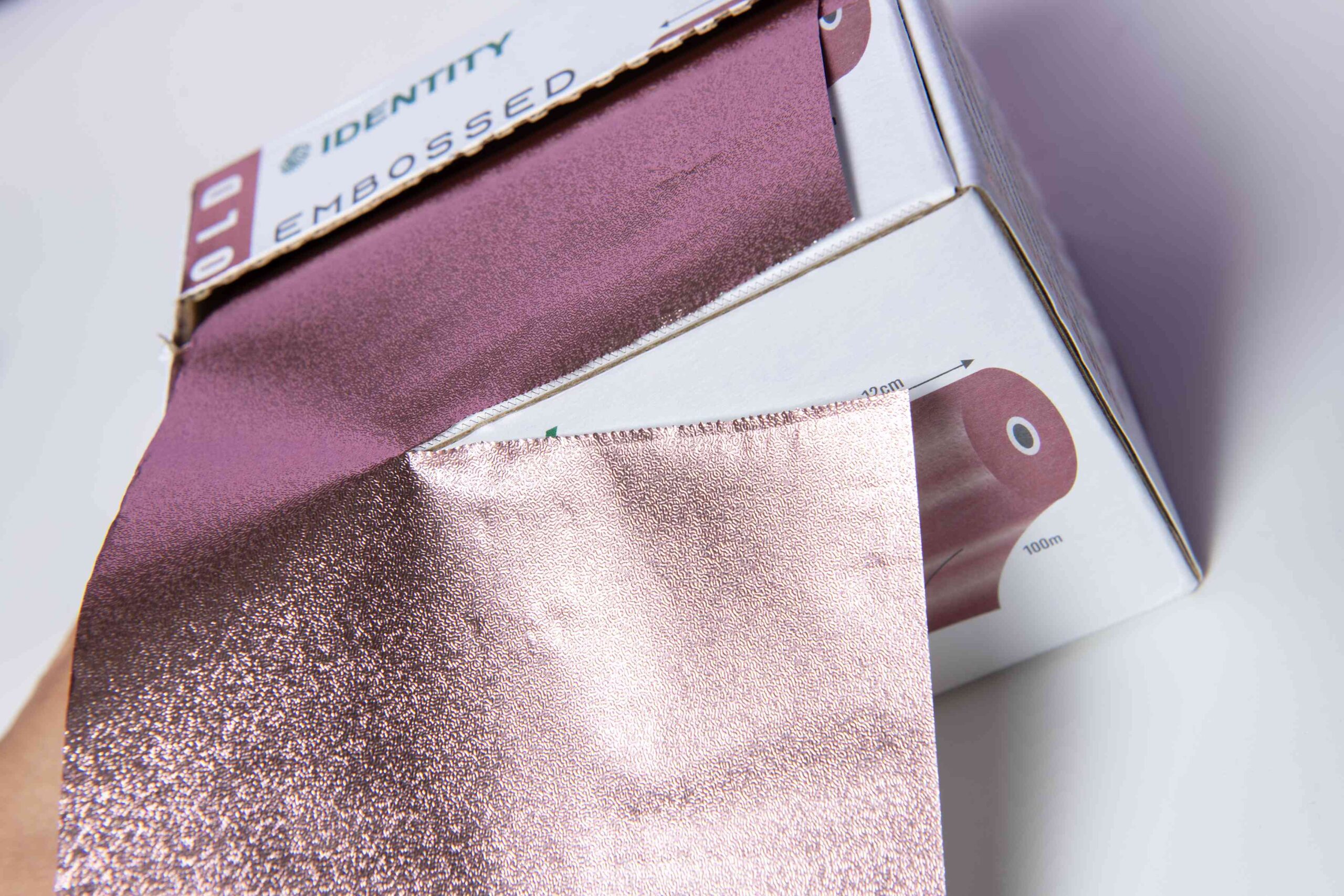 Rose Gold Embossed Foil Roll