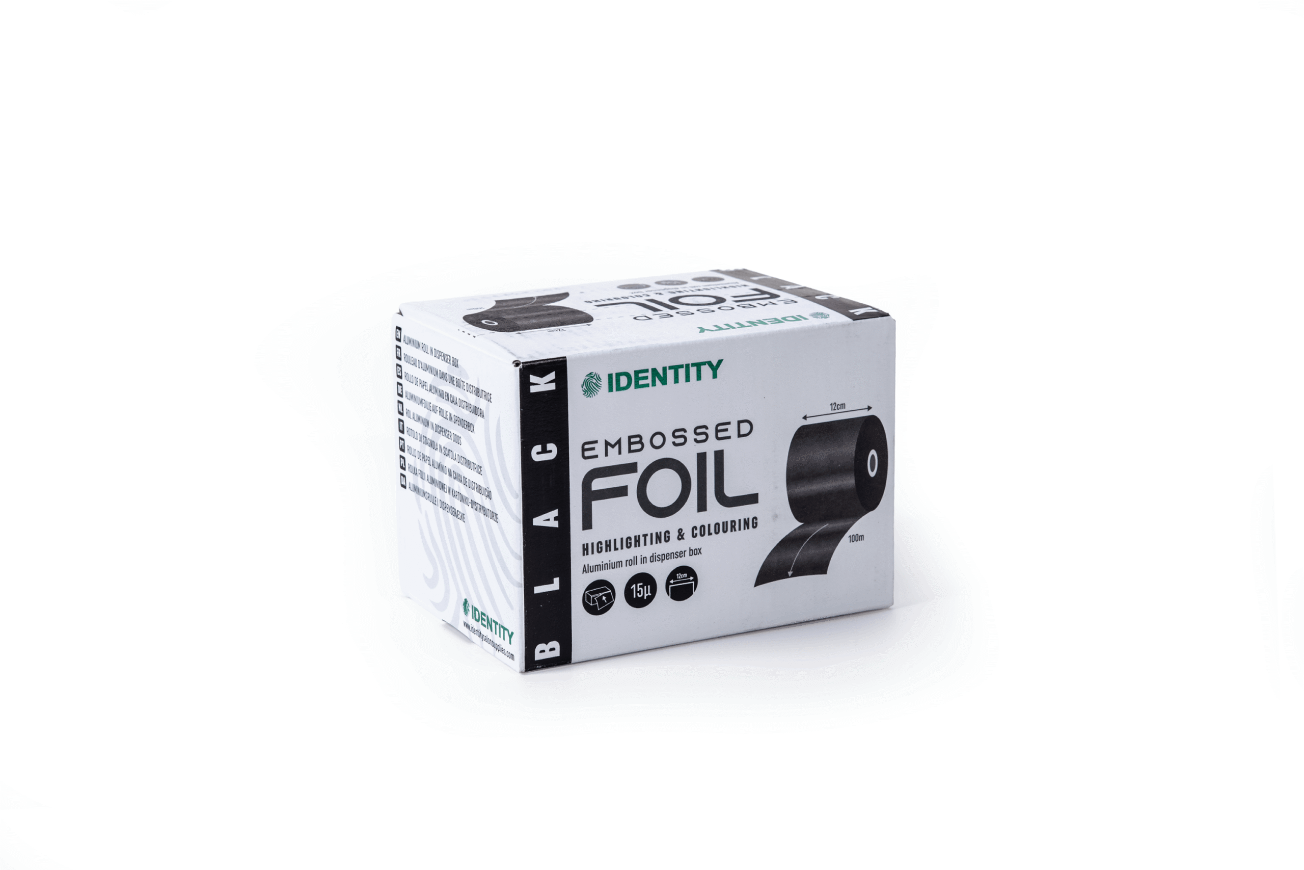 Black Embossed Foil Roll